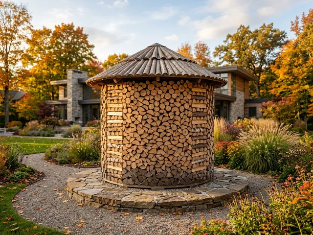 Укладка «круговая поленница» декоративная в Развилке